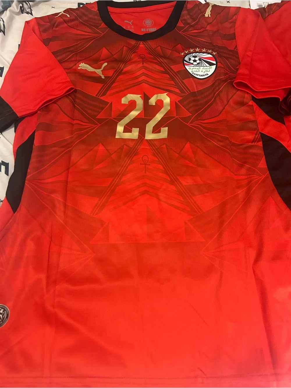 Puma EGYPT National Team OMAR MARMOUSH Men's JERSEY Red M,L,XL,2X New with tags - Picture 6 of 7